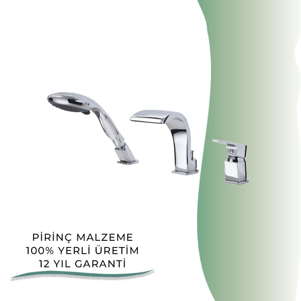 BANYOLİA - GPD Atros Ankastre Küvet Bataryası (3 Delikli)  (MAK65)