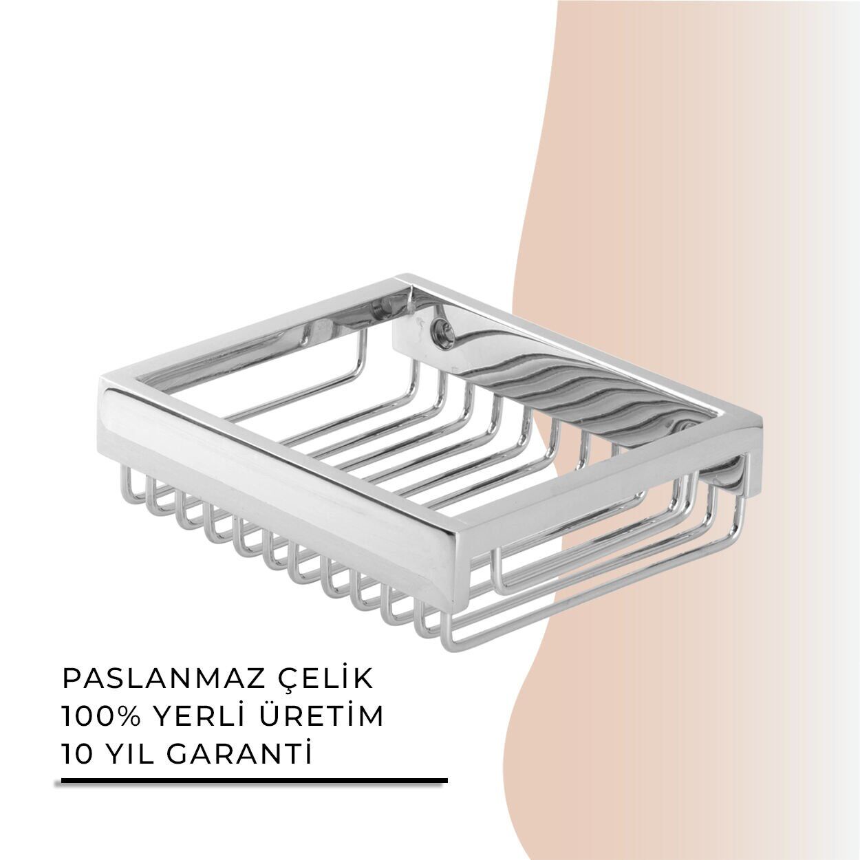 İGK YAPI - Çelik Banyo Kumru Lama Sabunluk 10x12 (KU10-032)