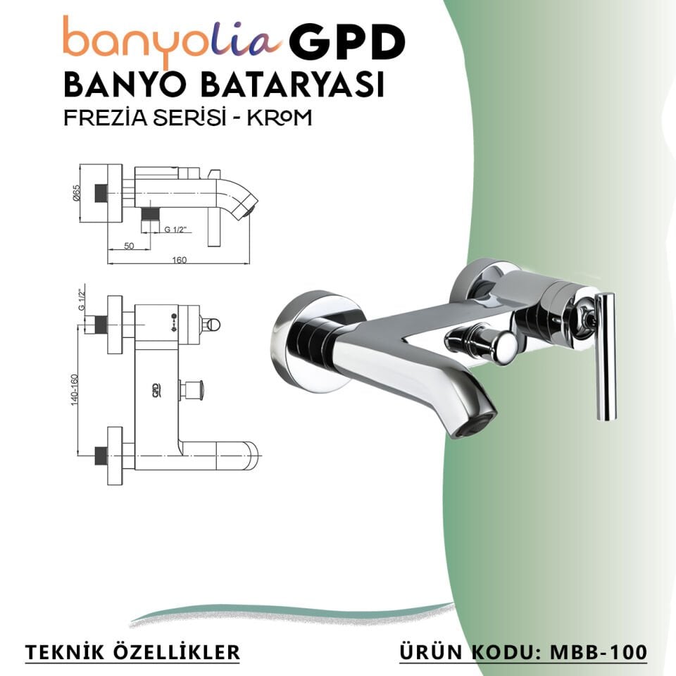 BANYOLİA - GPD Frezia Banyo Bataryası  (MBB100)