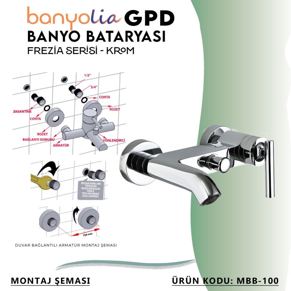 BANYOLİA - GPD Frezia Banyo Bataryası  (MBB100)
