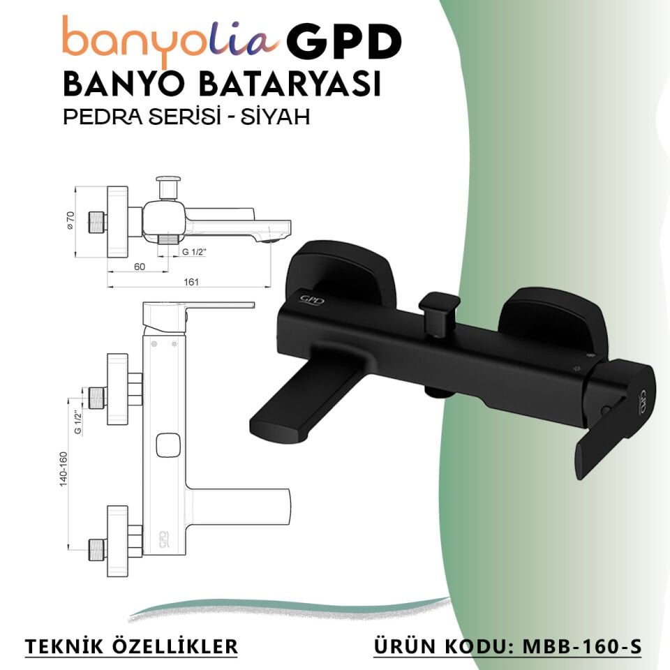 BANYOLİA - GPD S Pedra Banyo Bataryası  (MBB160-S)