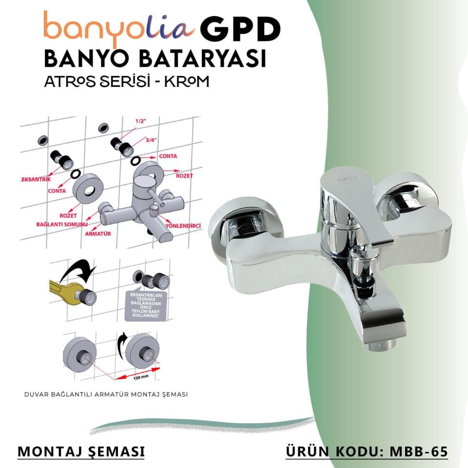BANYOLİA - GPD Atros Banyo Bataryası  (MBB65)