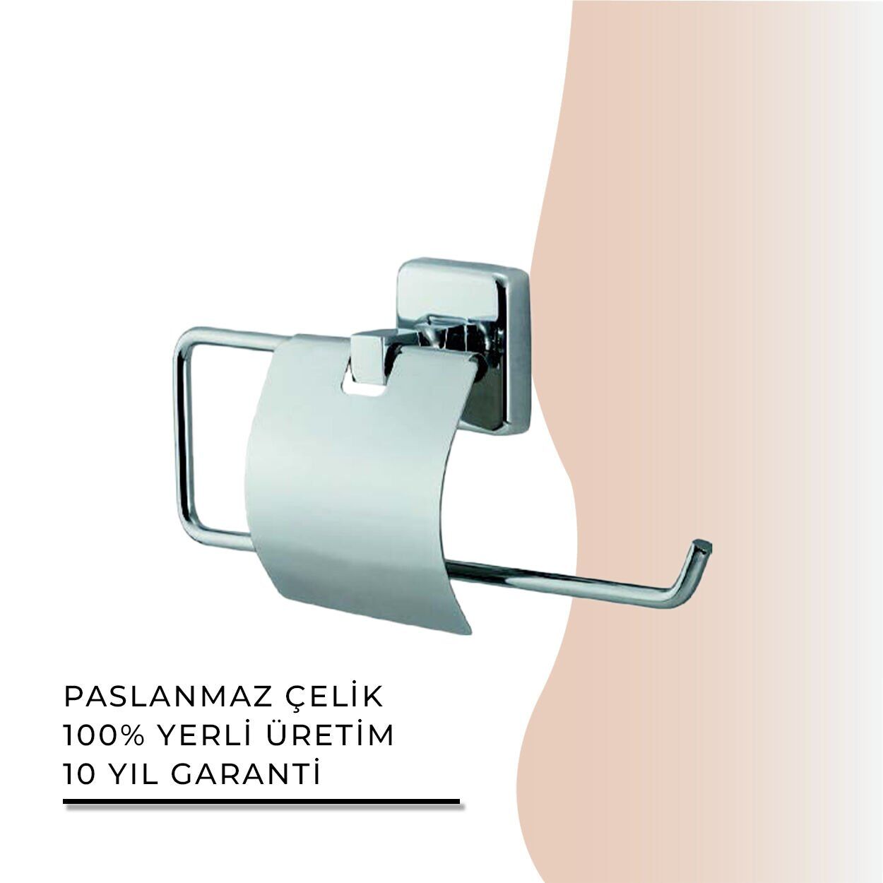 İGK YAPI - Çelik Banyo Kumru Geniş Kapaklı Kâğıt Havluluk (KU10-051)