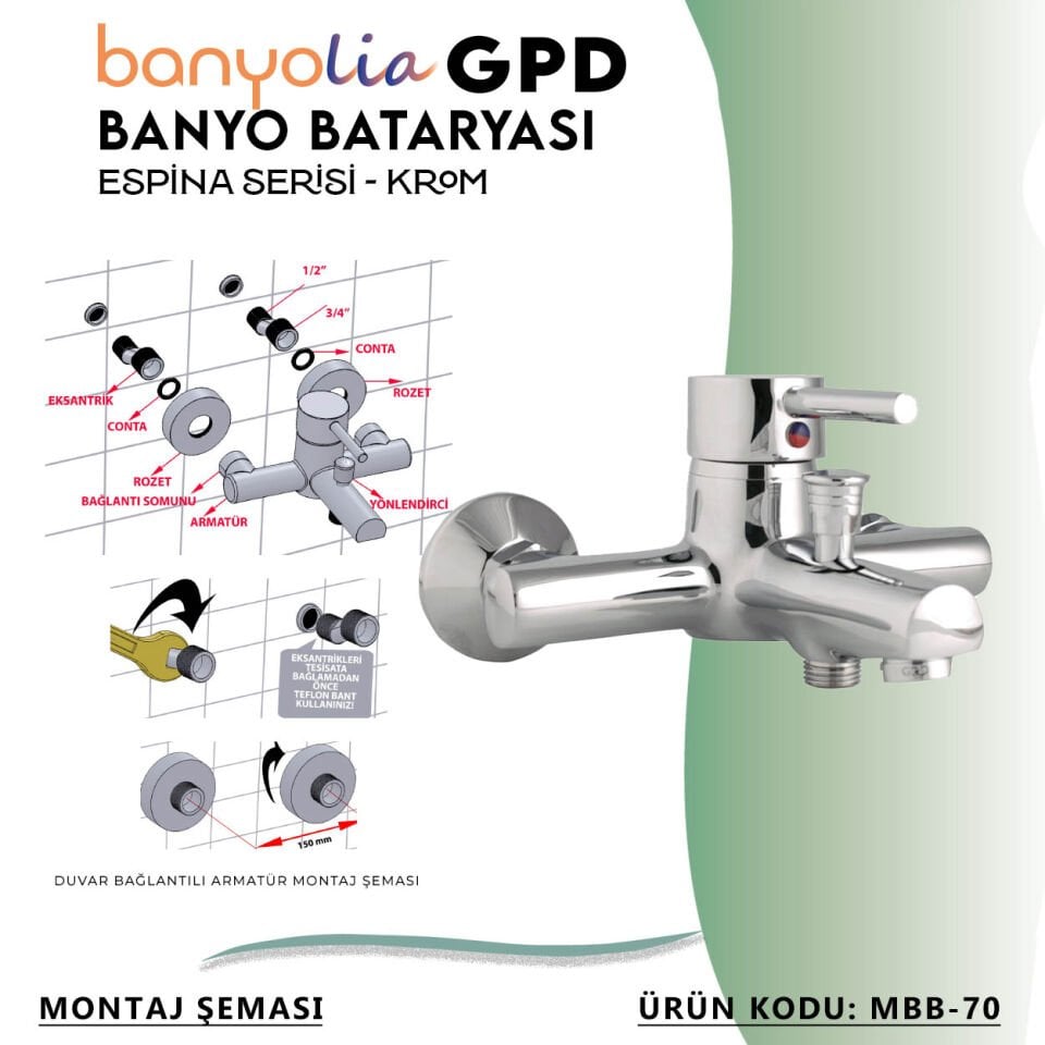 BANYOLİA - GPD Espina Banyo Bataryası  (MBB70)