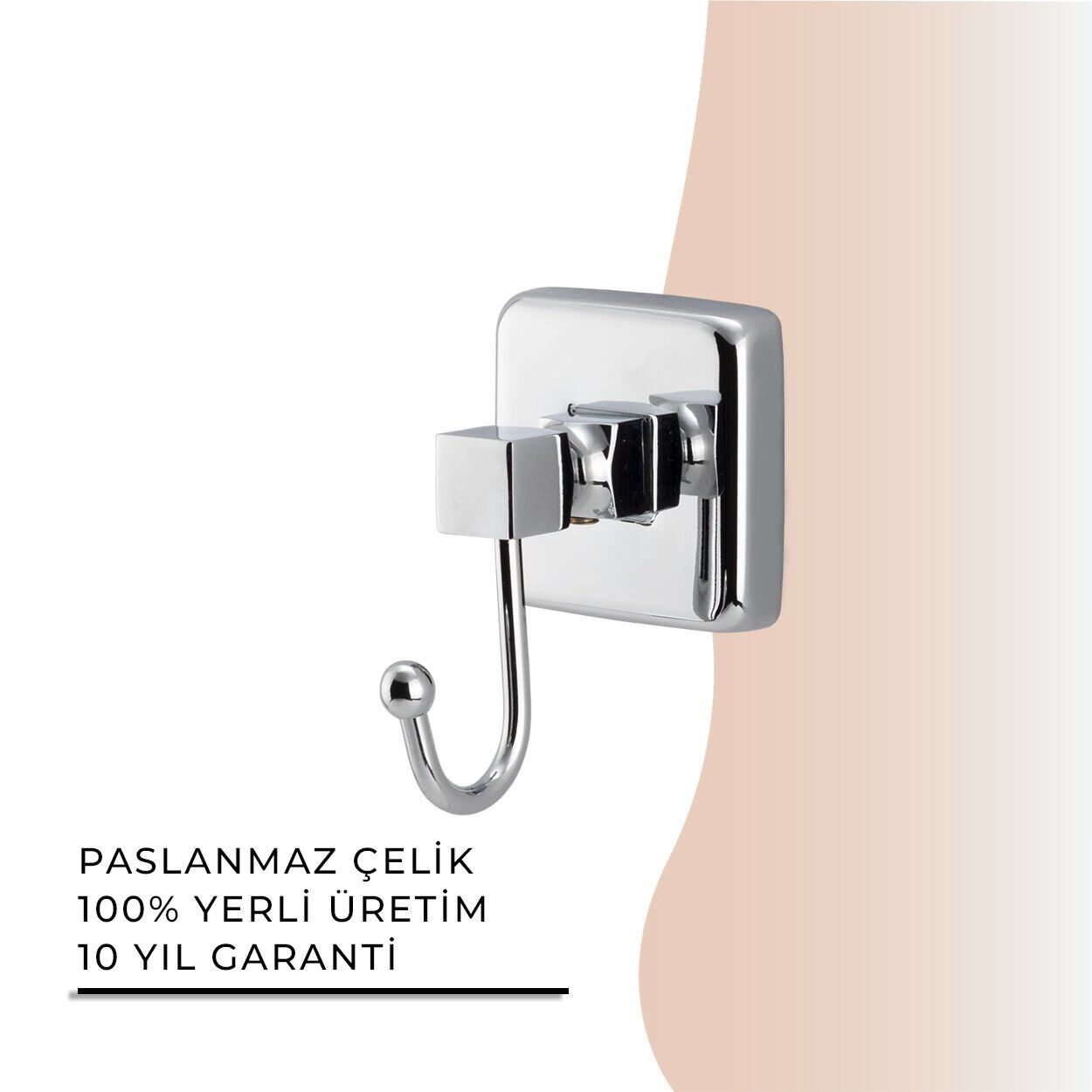 İGK YAPI - Çelik Banyo Kumru Tekli Bornozluk (KU10-053)