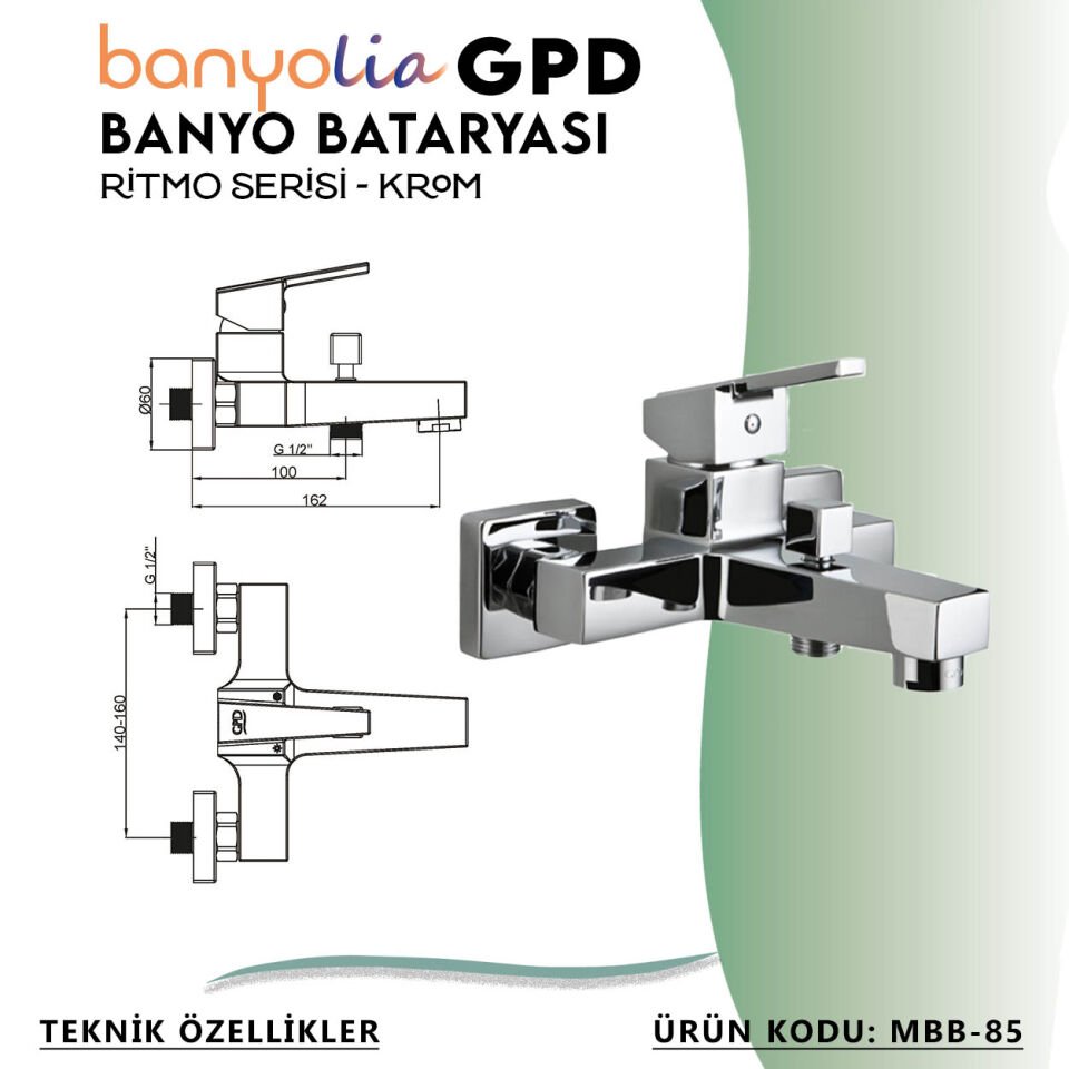 BANYOLİA - GPD Ritmo Banyo Bataryası  (MBB85)