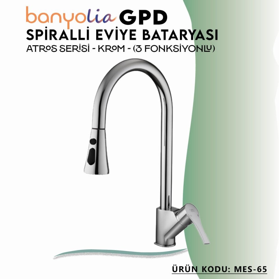 BANYOLİA - GPD Atros Spiralli Eviye Bataryası (2 Fonksiyonlu)  (MES65)