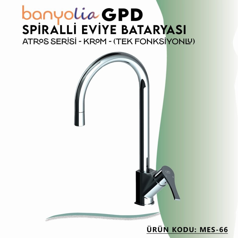BANYOLİA - GPD Atros Spiralli Eviye Bataryası (Tek Fonksiyonlu)  (MES66)