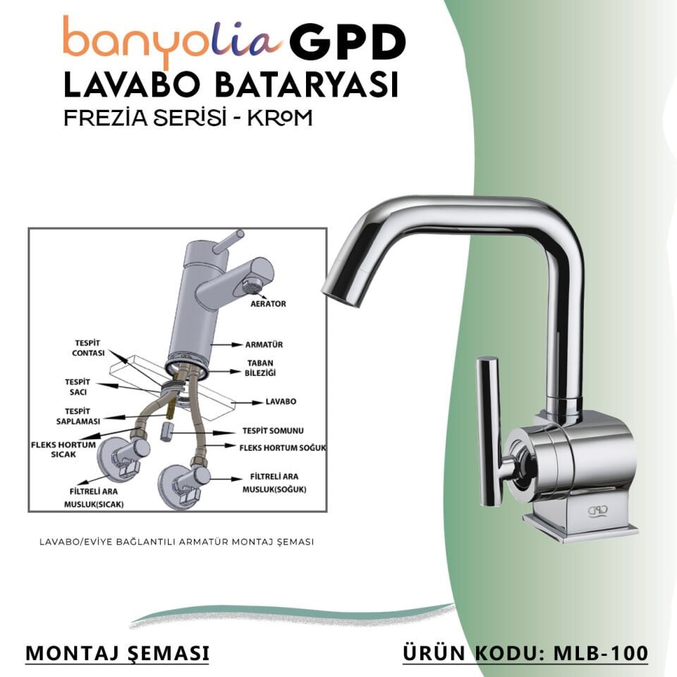 BANYOLİA - GPD Frezia Lavabo Bataryası  (MLB100)