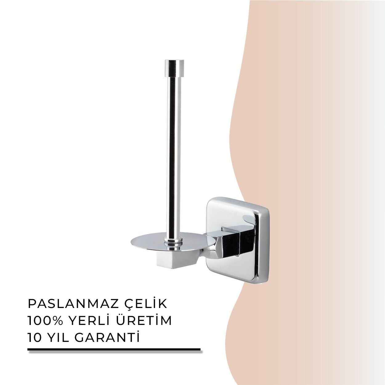 İGK YAPI - Çelik Banyo Kumru Yedek Tuvalet Kâğıtlığı (KU10-066)