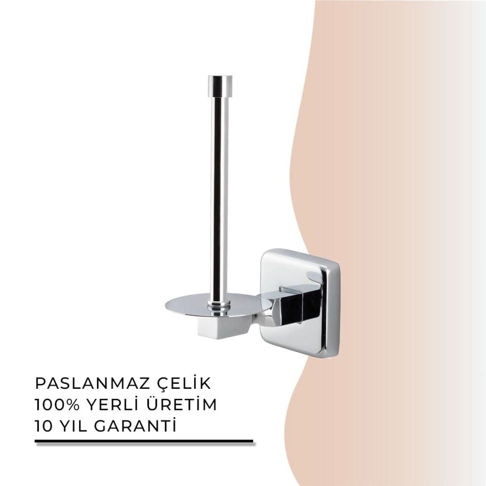 İGK YAPI - Çelik Banyo Kumru Yedek Tuvalet Kâğıtlığı (KU10-066)