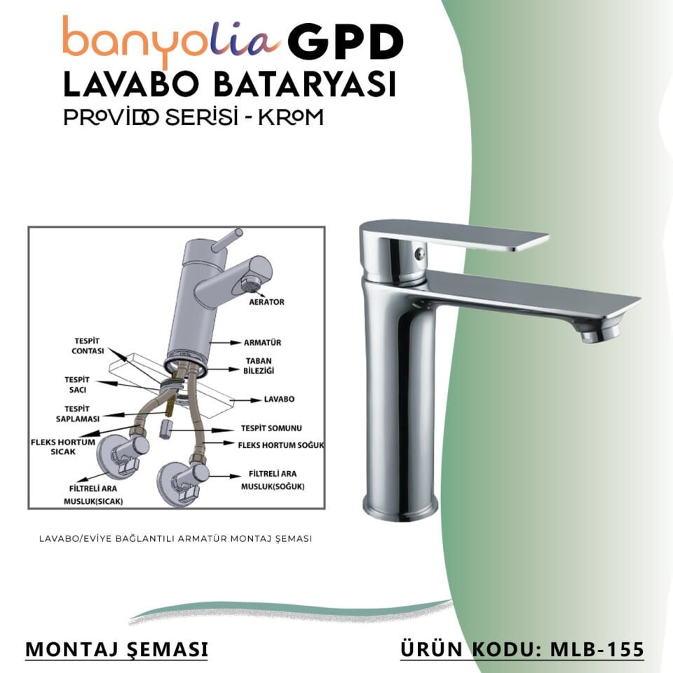 BANYOLİA - GPD Provido Lavabo Bataryası  (MLB155)