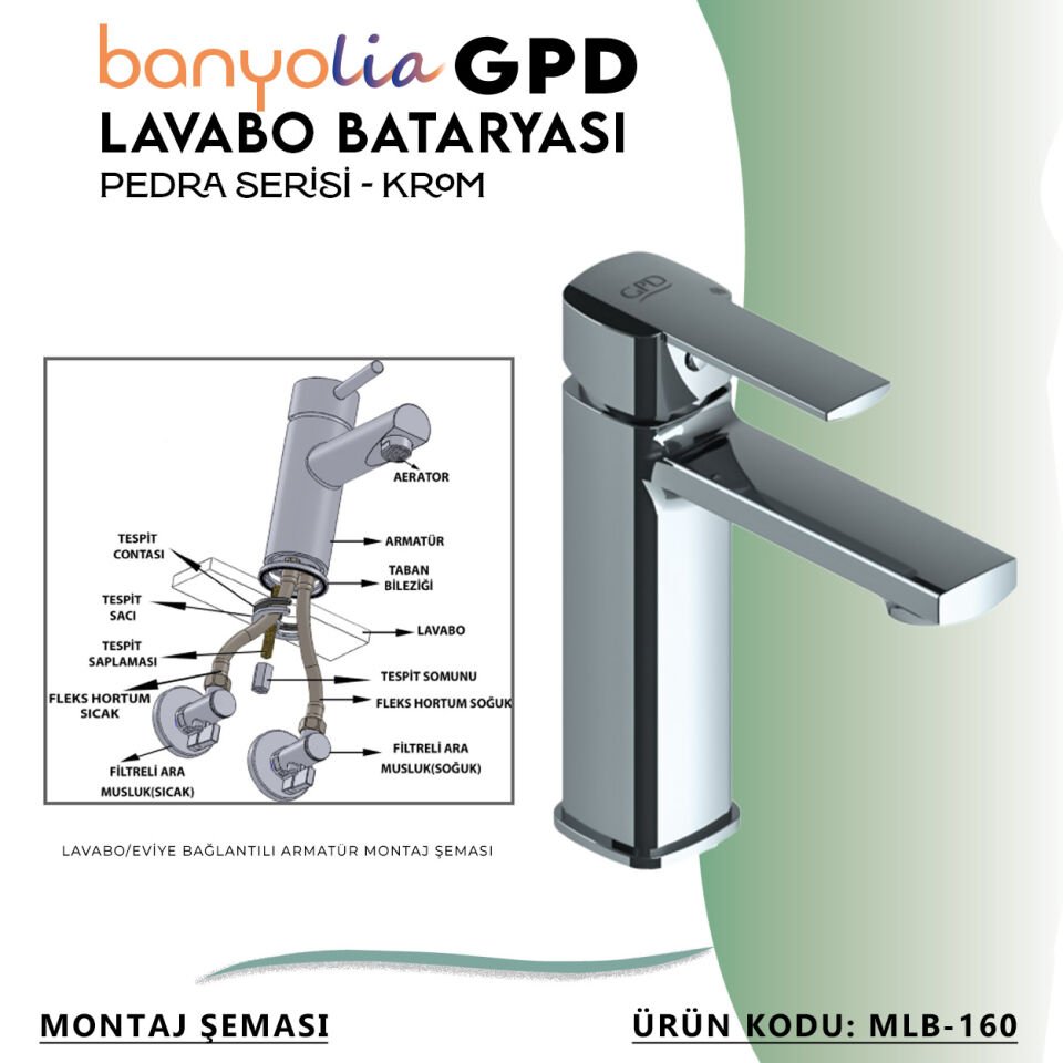 BANYOLİA - GPD Pedra Lavabo Bataryası  (MLB160)