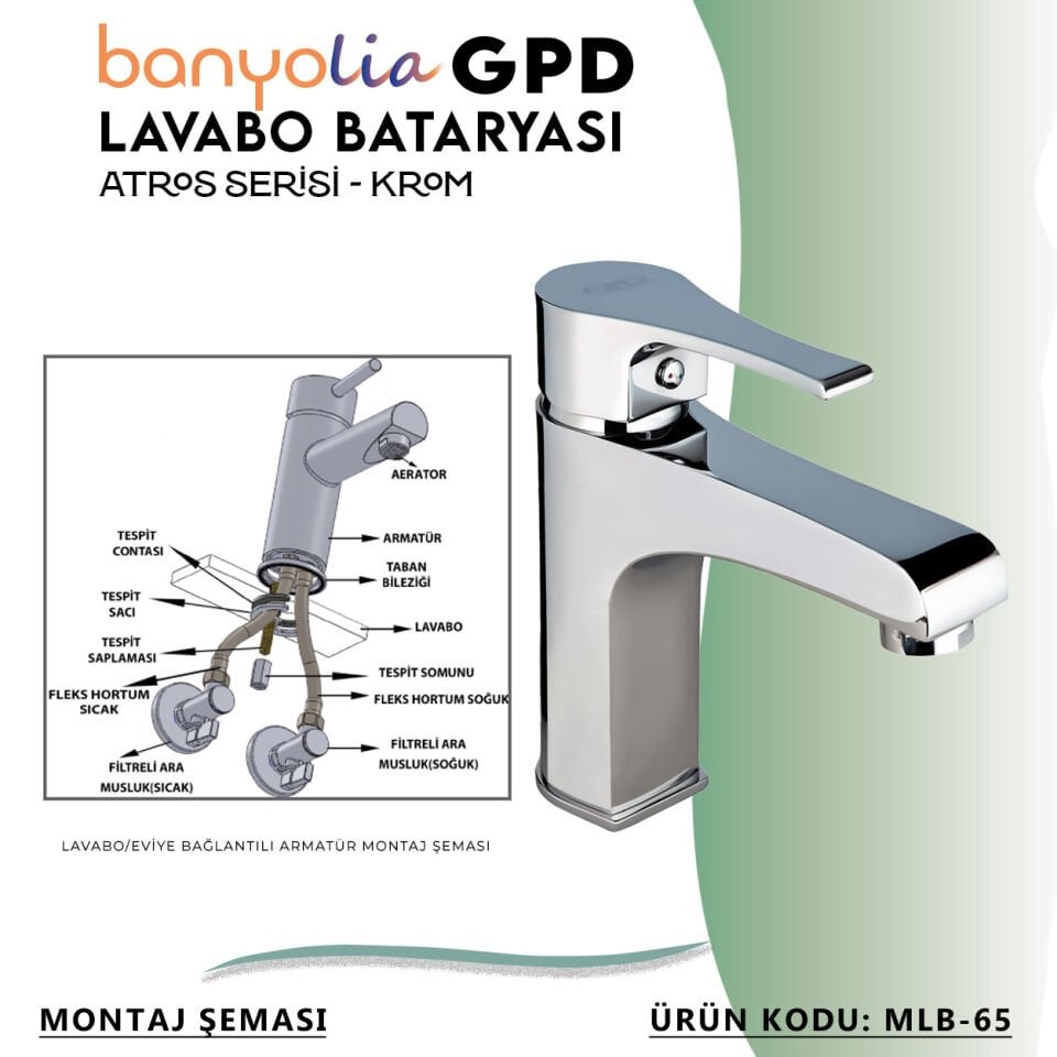BANYOLİA - GPD Atros Lavabo Bataryası  (MLB65)