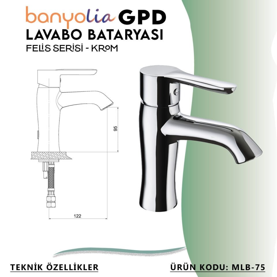 BANYOLİA - GPD Felis Lavabo Bataryası  (MLB75)