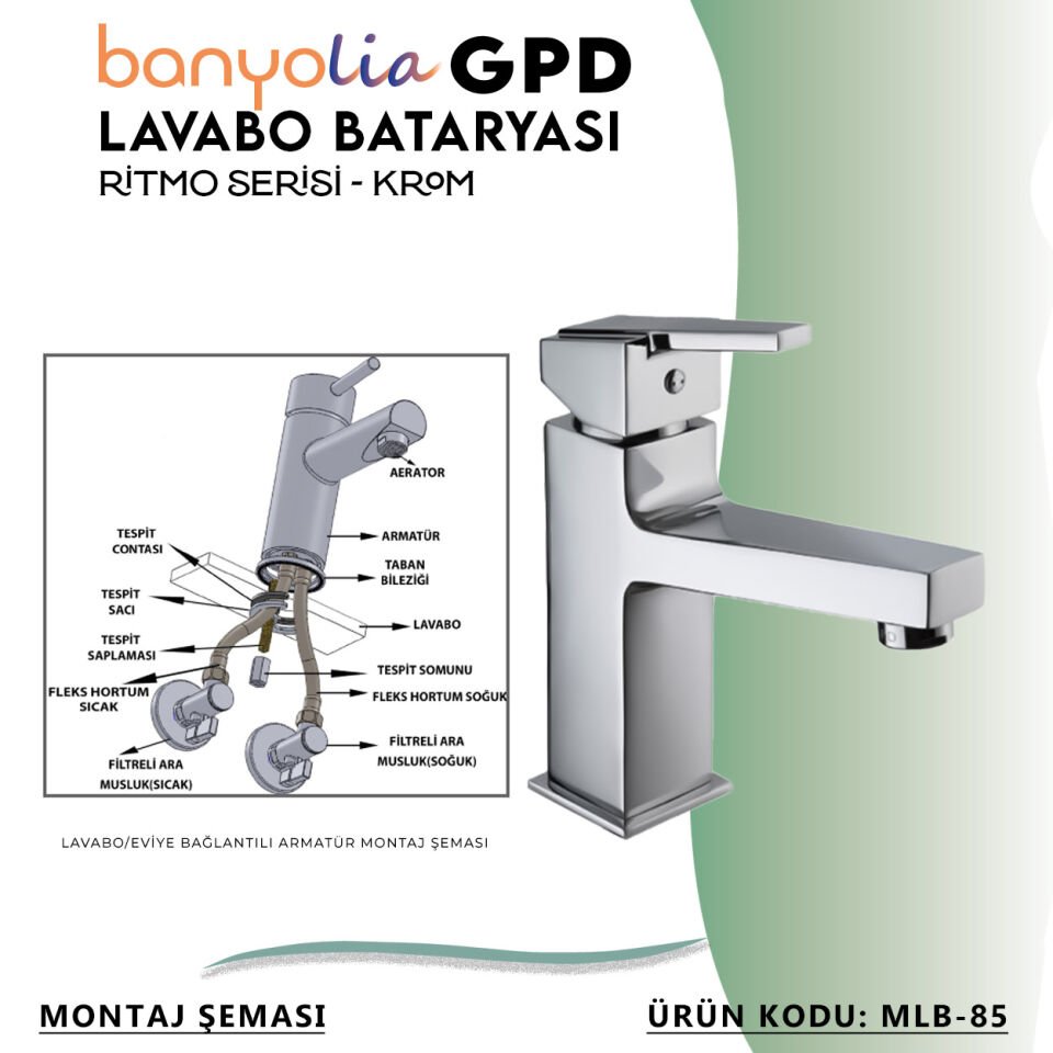 BANYOLİA - GPD Ritmo Lavabo Bataryası  (MLB85)