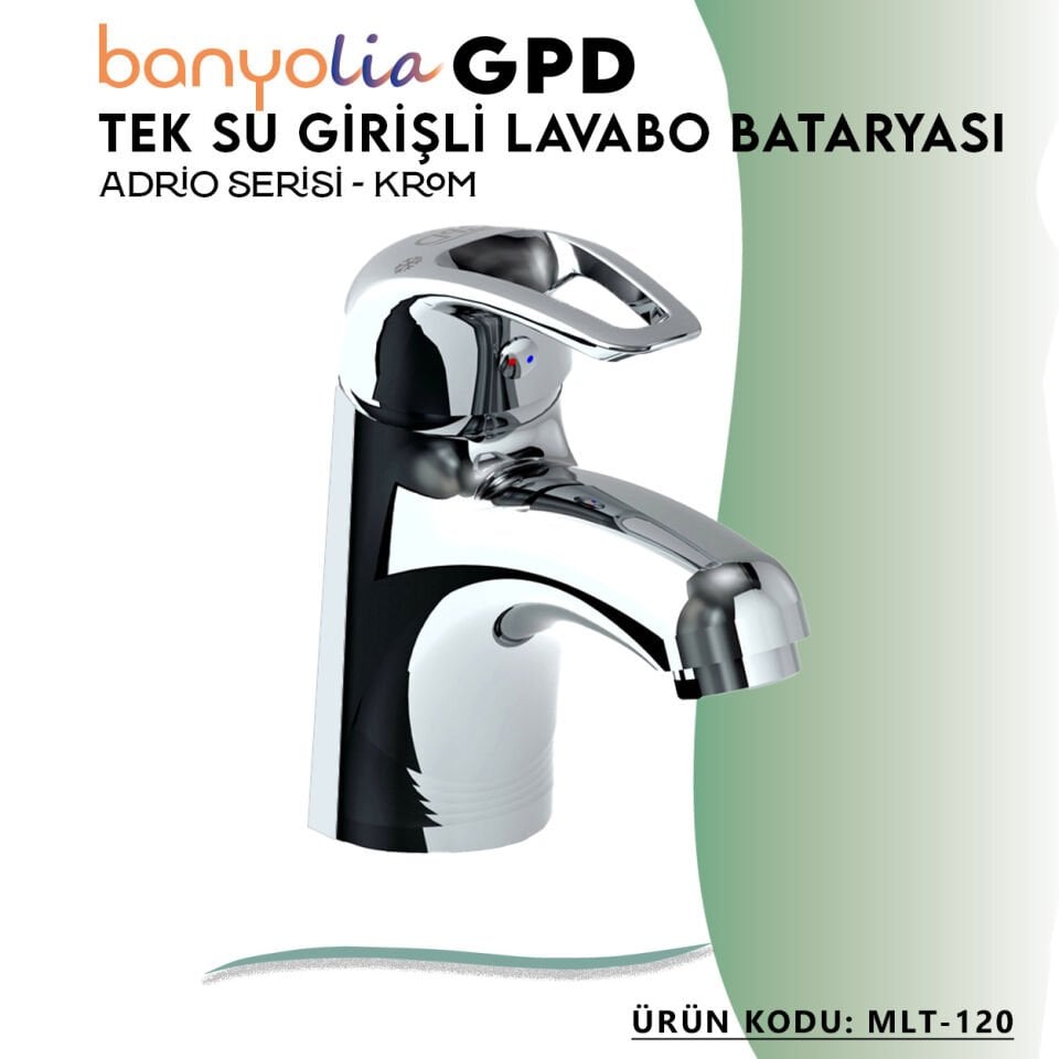 BANYOLİA - GPD Adrio Tek Su Girişli Lavabo Bataryası  (MLT120)