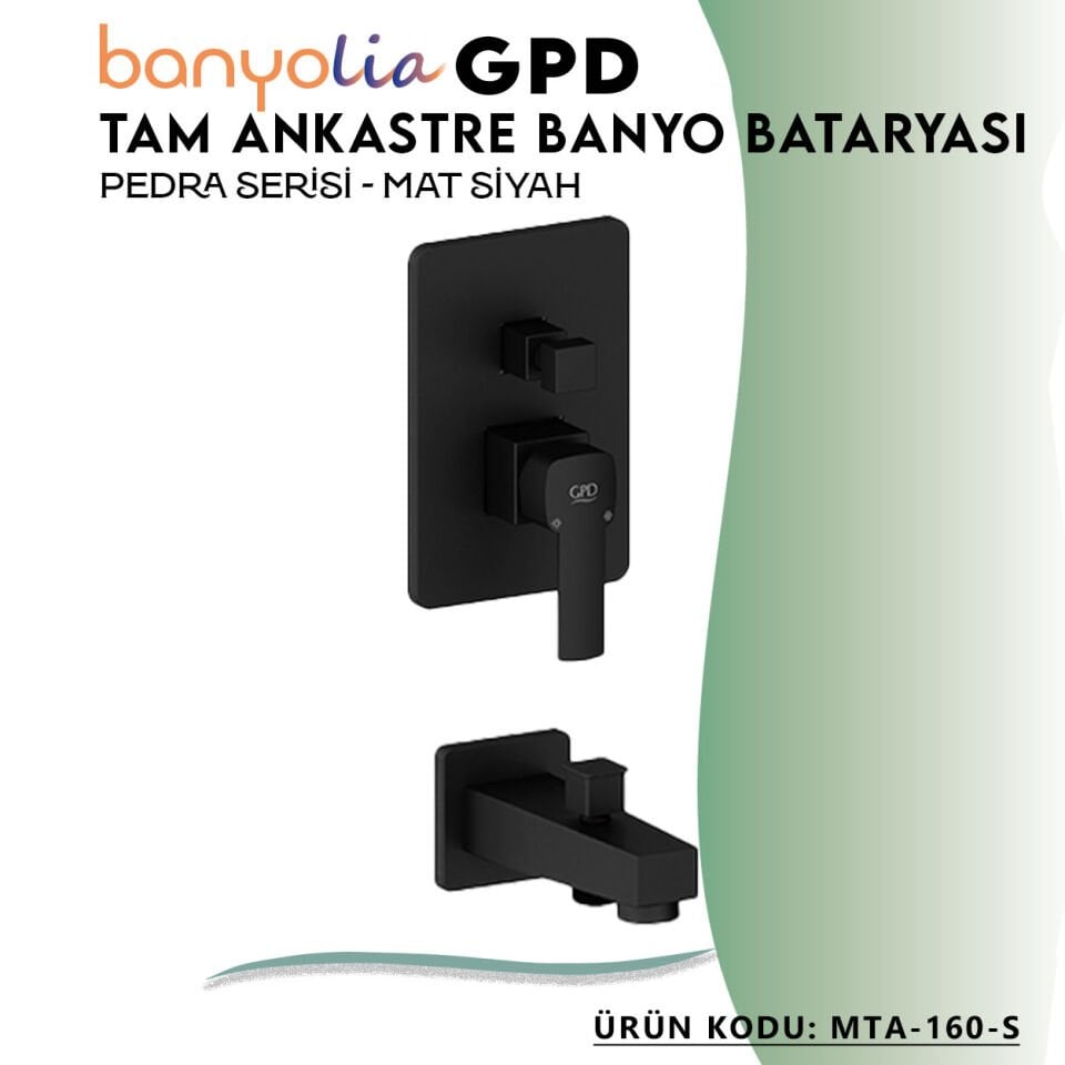 BANYOLİA - GPD S Pedra Tam Ankastre Banyo Bataryası  (MTA160-S)