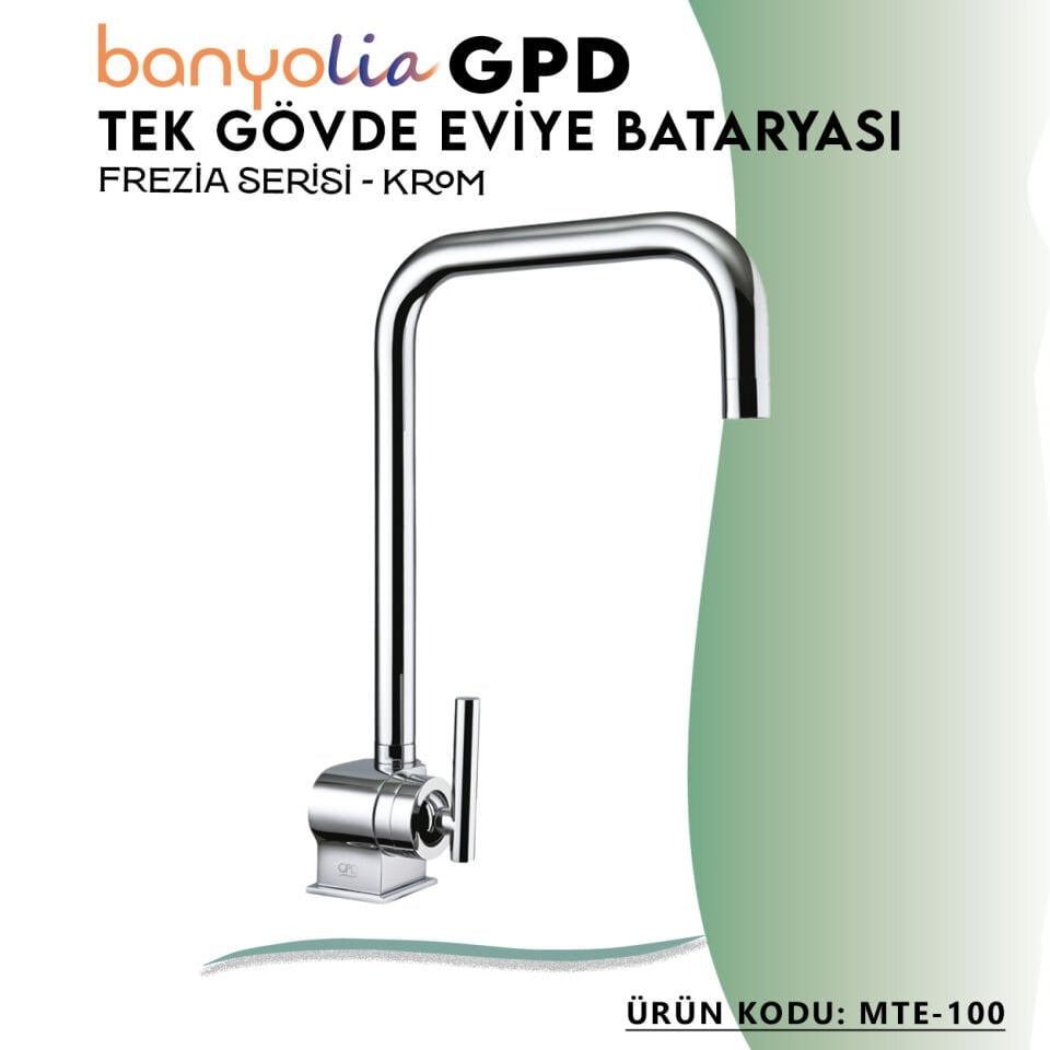 BANYOLİA - GPD Frezia Tek Gövde Eviye Bataryası  (MTE100)