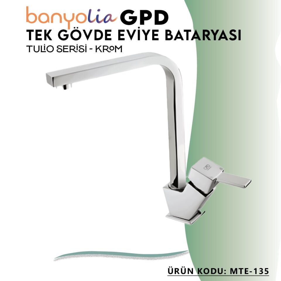 BANYOLİA - GPD Tulio Tek Gövde Eviye Bataryası  (MTE135)