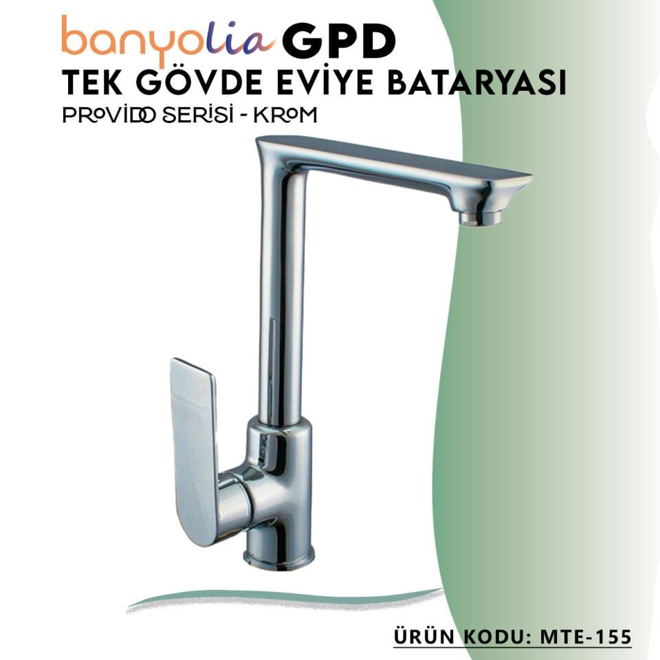 BANYOLİA - GPD Provido Tek Gövde Eviye Bataryası  (MTE155)