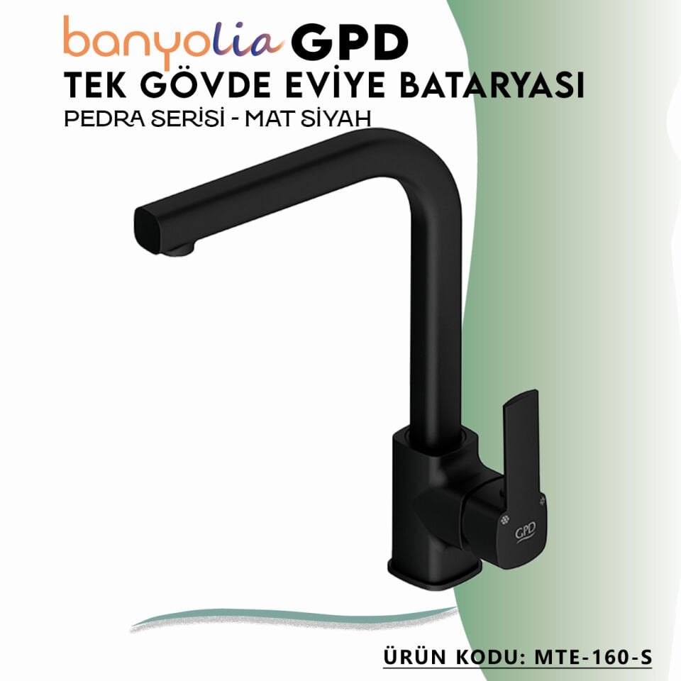 BANYOLİA - GPD S Pedra Tek Gövde Eviye Bataryası  (MTE160-S)