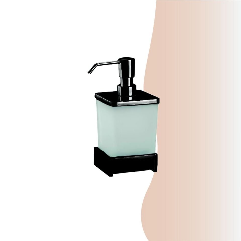 İGK YAPI - Çelik Banyo Kumru Mat Siyah Set Üstü Sıvı Sabunluk (KU10-028.4)