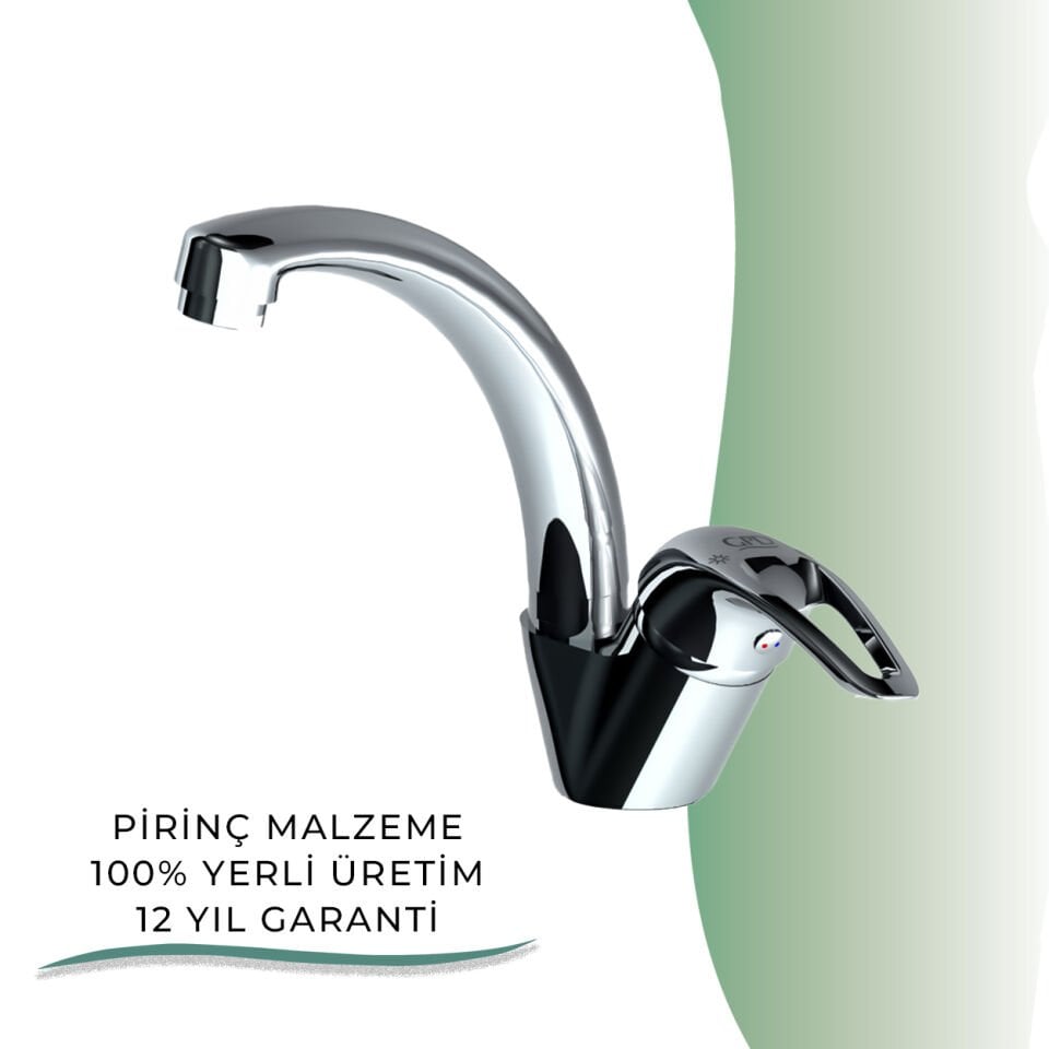 BANYOLİA - GPD Adrio Tek Su Girişli Tek Gövde Lavabo Bataryası  (MTT120)