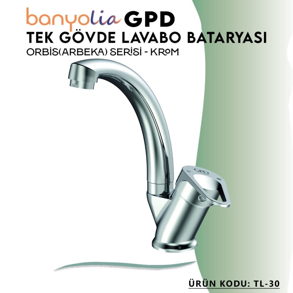 BANYOLİA - GPD Orbis Tek Gövde Lavabo Bataryası  (TL30)