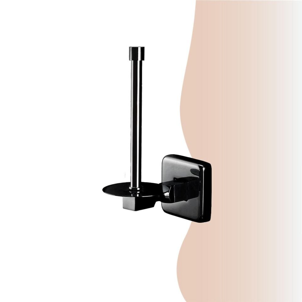 İGK YAPI - Çelik Banyo Kumru Mat Siyah Yedek Tuvalet Kâğıtlığı (KU10-066.4)