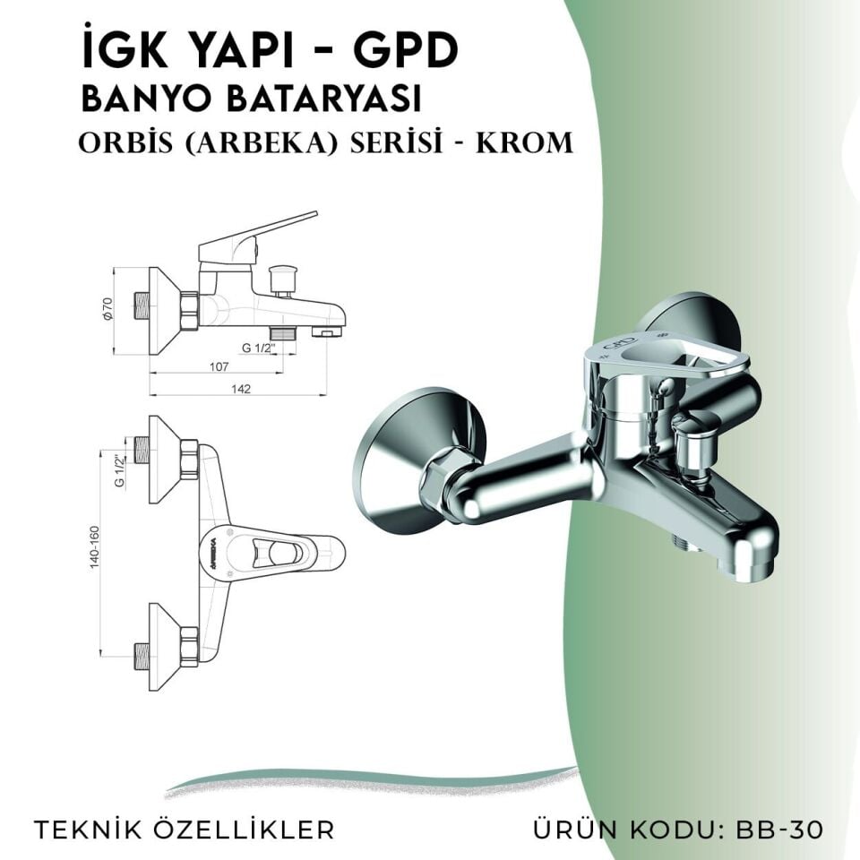 İGK YAPI - GPD Orbis Banyo Bataryası  (BB30)