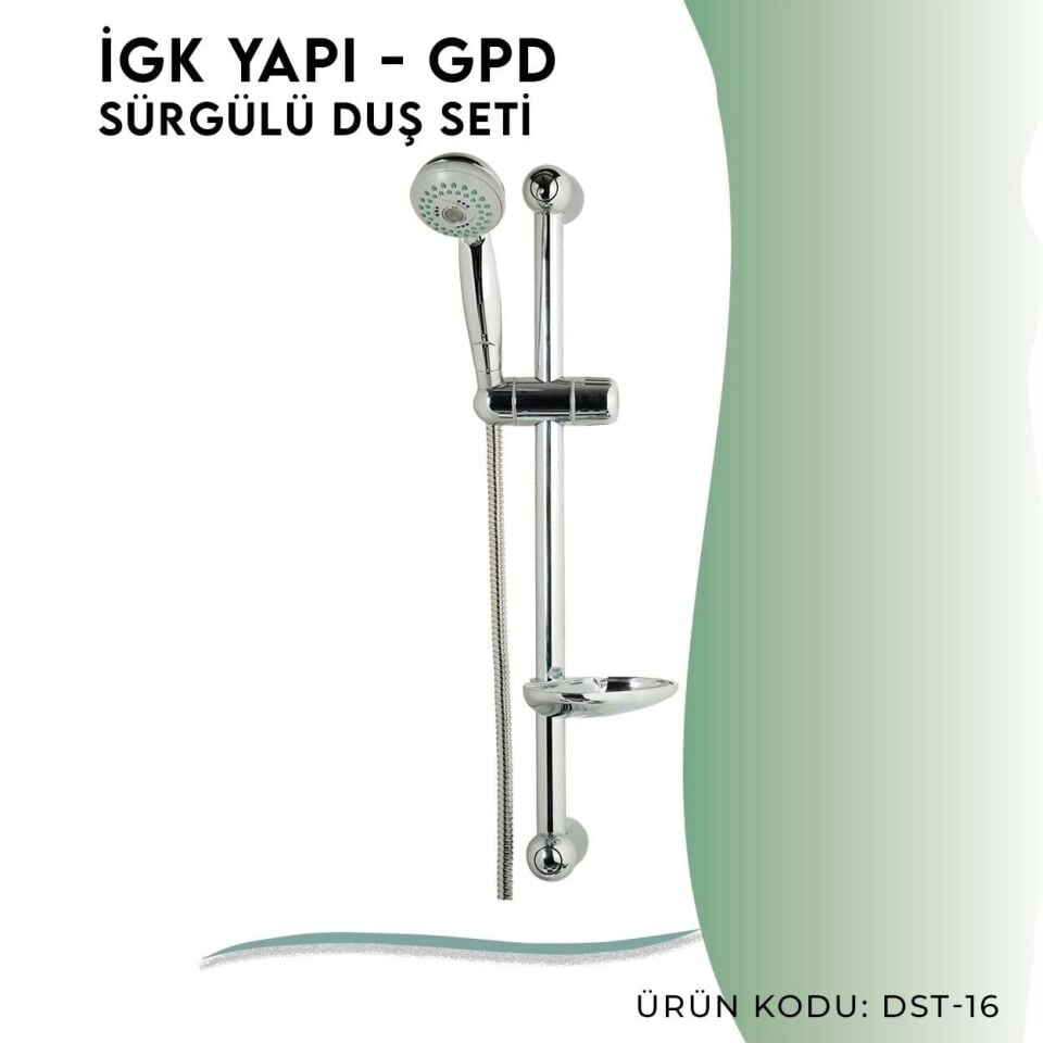 İGK YAPI - GPD Sürgülü Duş Seti (3 Fonksiyonlu Ø75)  (DST16)