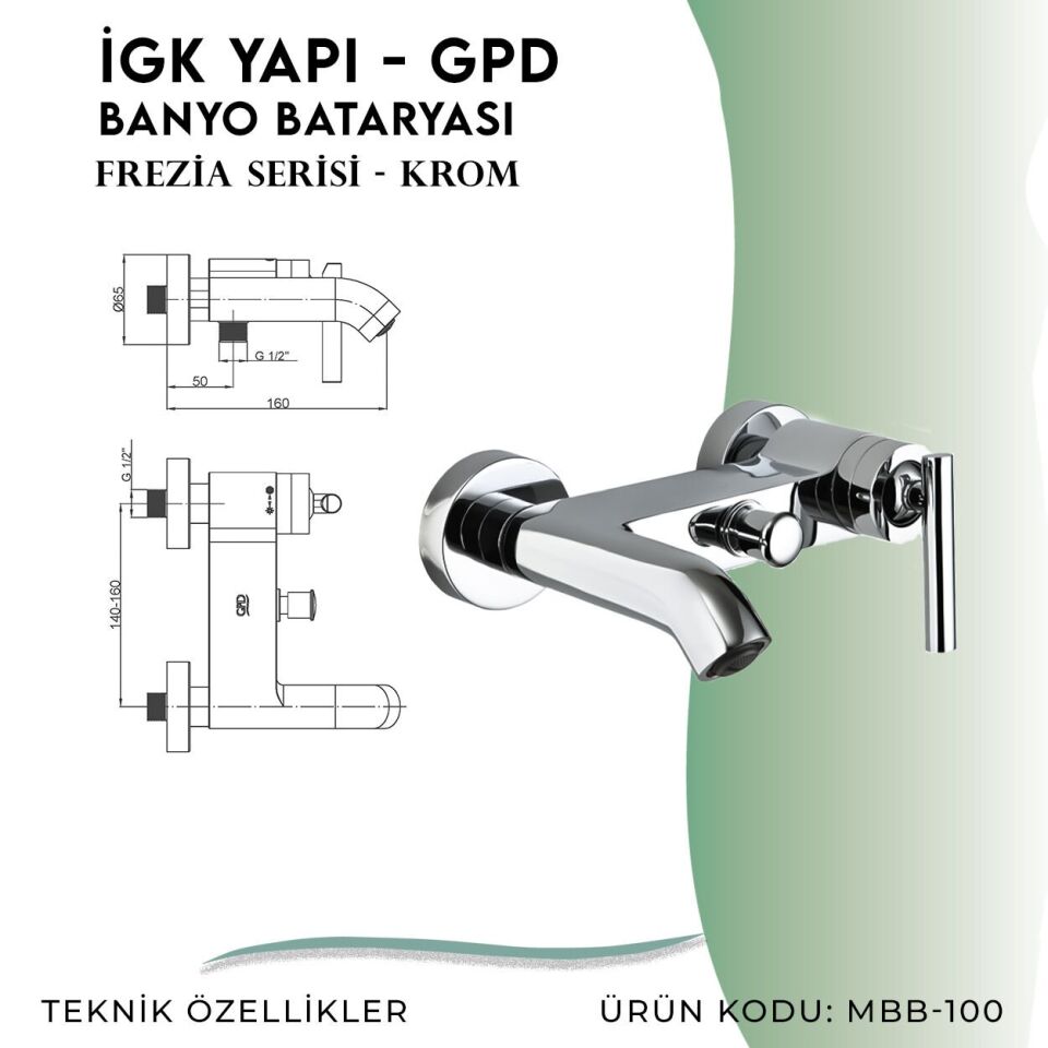 İGK YAPI - GPD Frezia Banyo Bataryası  (MBB100)