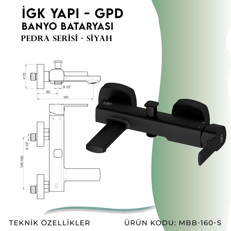İGK YAPI - GPD S Pedra Banyo Bataryası  (MBB160-S)