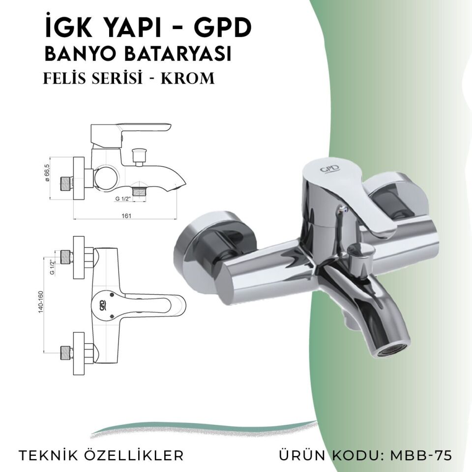 İGK YAPI - GPD Felis Banyo Bataryası  (MBB75)