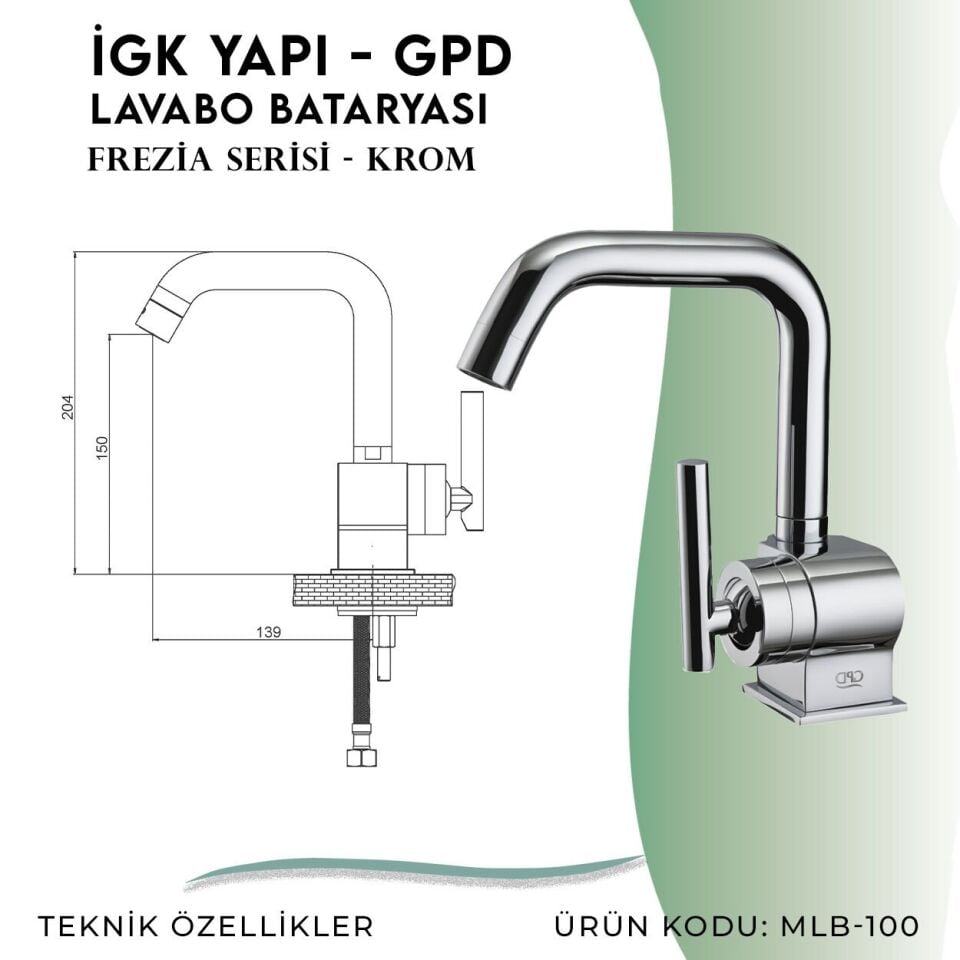 İGK YAPI - GPD Frezia Lavabo Bataryası  (MLB100)