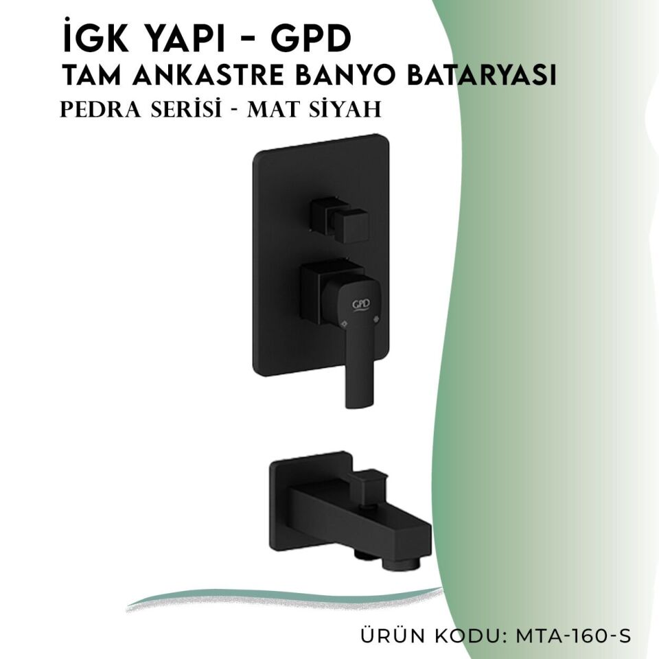 İGK YAPI - GPD S Pedra Tam Ankastre Banyo Bataryası  (MTA160-S)
