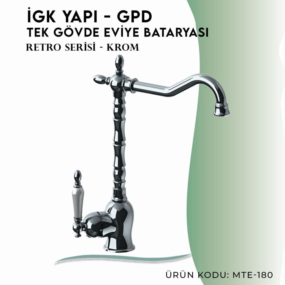 İGK YAPI - GPD GPD Retro Tek Gövde Eviye Bataryası  (MTE180)