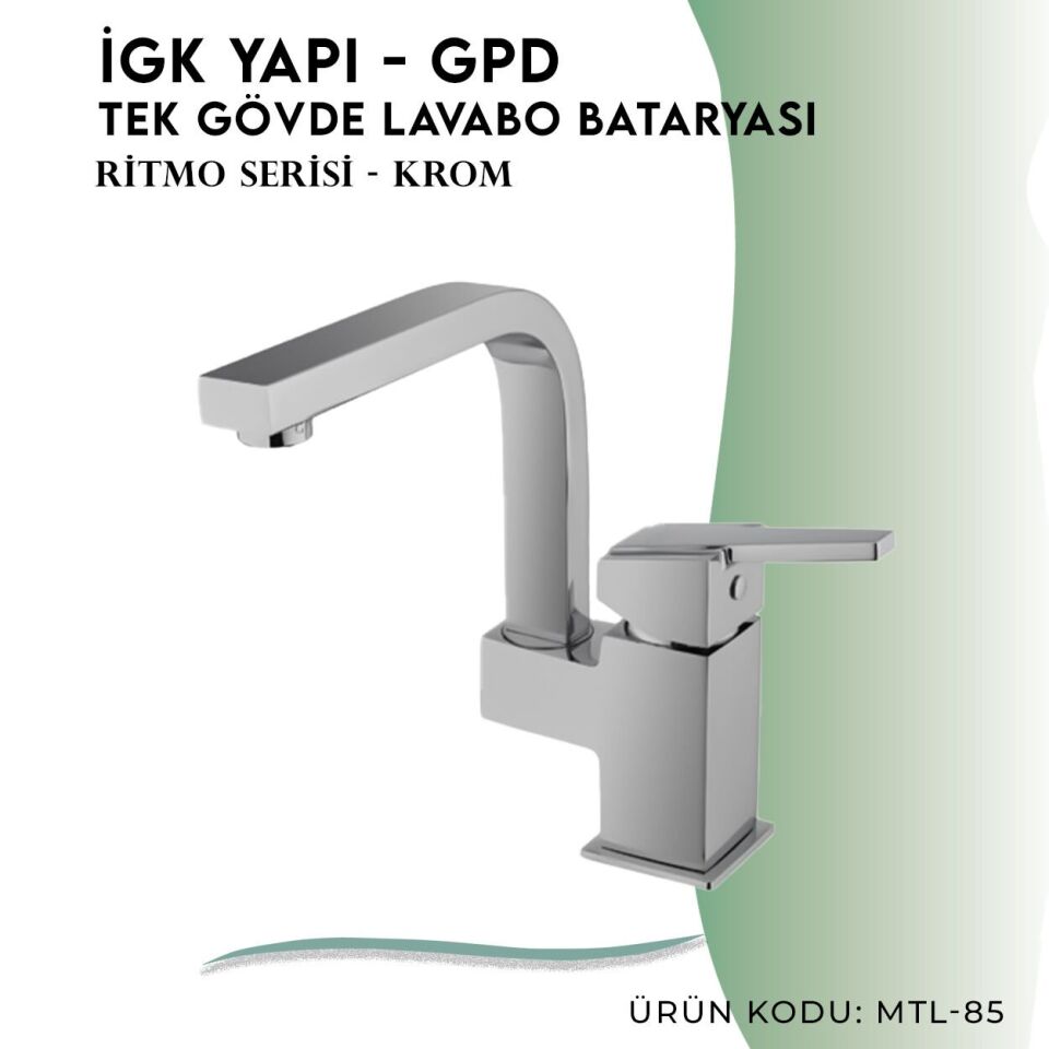İGK YAPI - GPD Ritmo Tek Gövde Lavabo Bataryası  (MTL85)