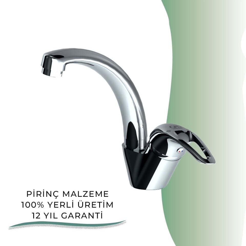 İGK YAPI - GPD Adrio Tek Su Girişli Tek Gövde Lavabo Bataryası  (MTT120)