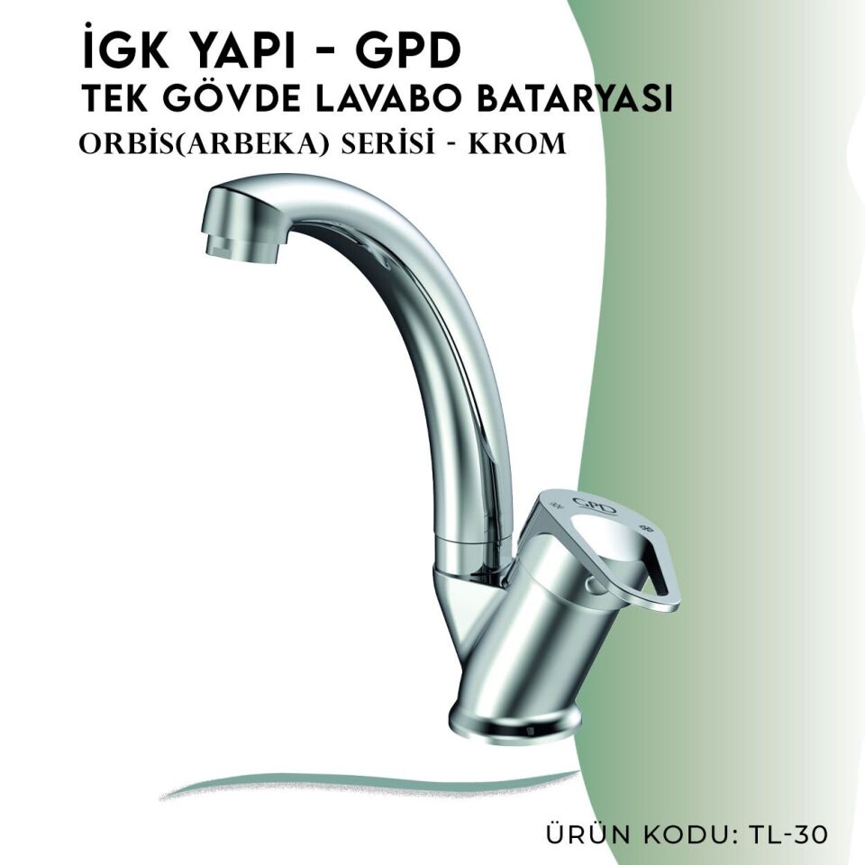 İGK YAPI - GPD Orbis Tek Gövde Lavabo Bataryası  (TL30)