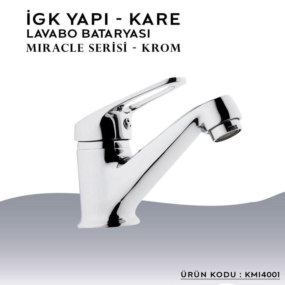 İGK YAPI – KARE KMI4001 Miracle Lavabo Bataryası