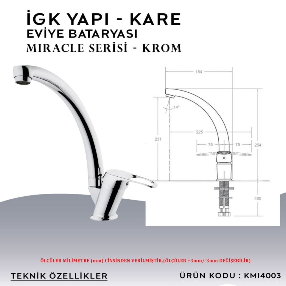 İGK YAPI – KARE KMI4003 Miracle Eviye Bataryası