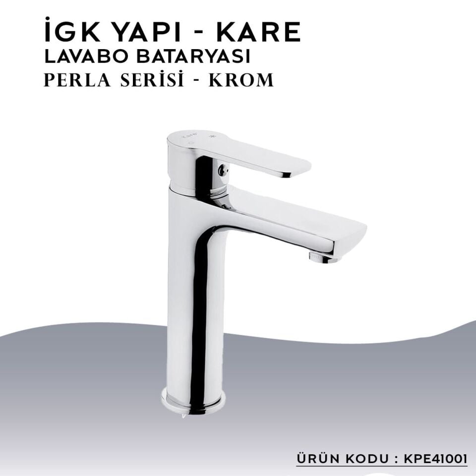 İGK YAPI – KARE KPE41001 Perla Lavabo Bataryası