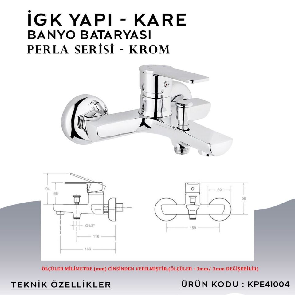 İGK YAPI – KARE KPE41004 Perla Banyo Bataryası