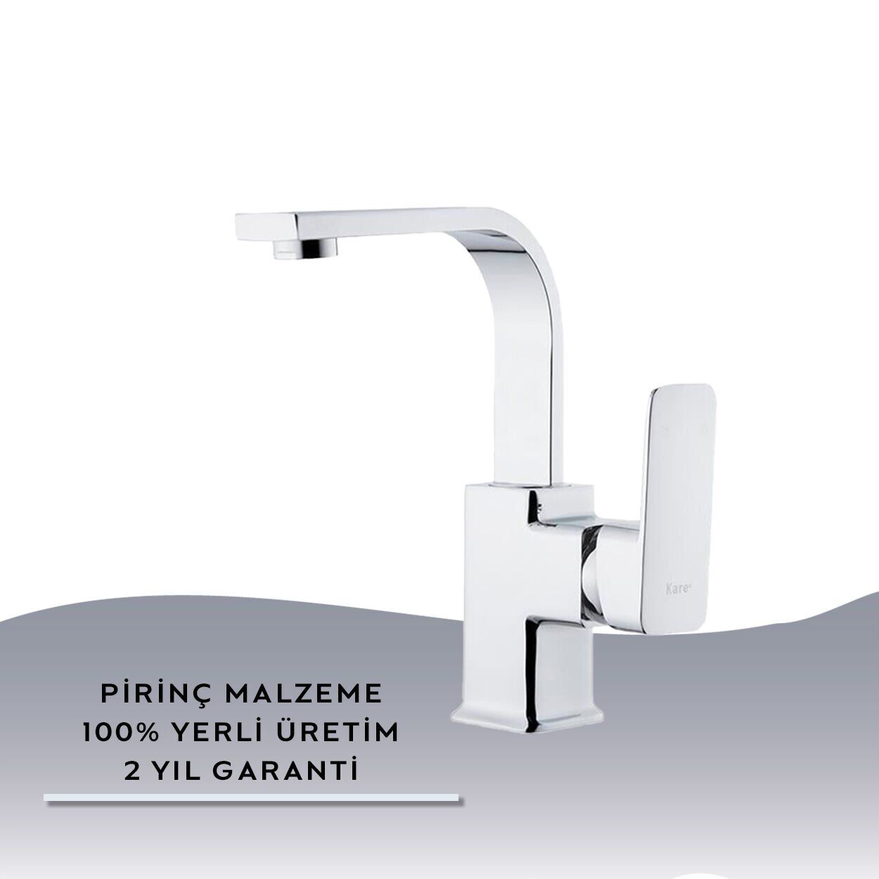 İGK YAPI – KARE KRA29002 Siera Kuğu Lavabo Bataryası