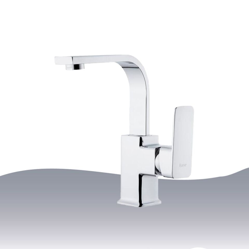 İGK YAPI – KARE KRA29002 Siera Kuğu Lavabo Bataryası