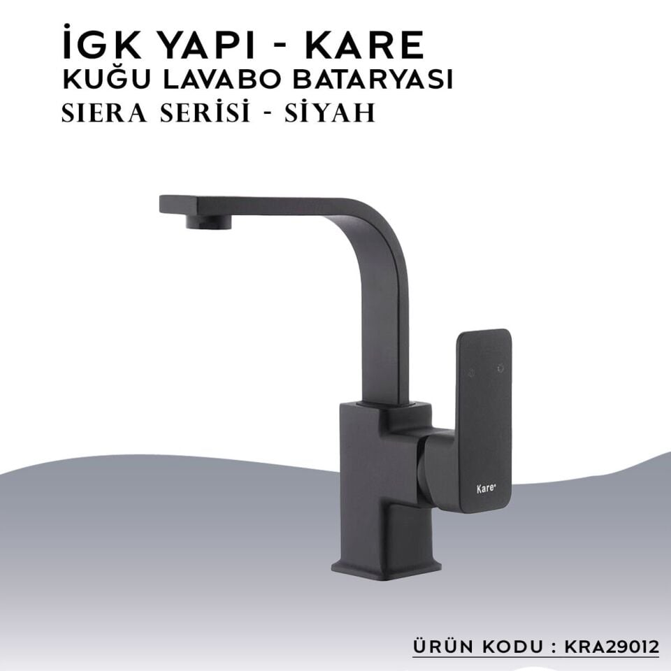 İGK YAPI – KARE KRA29012 Siera Kuğu Lavabo Bataryası