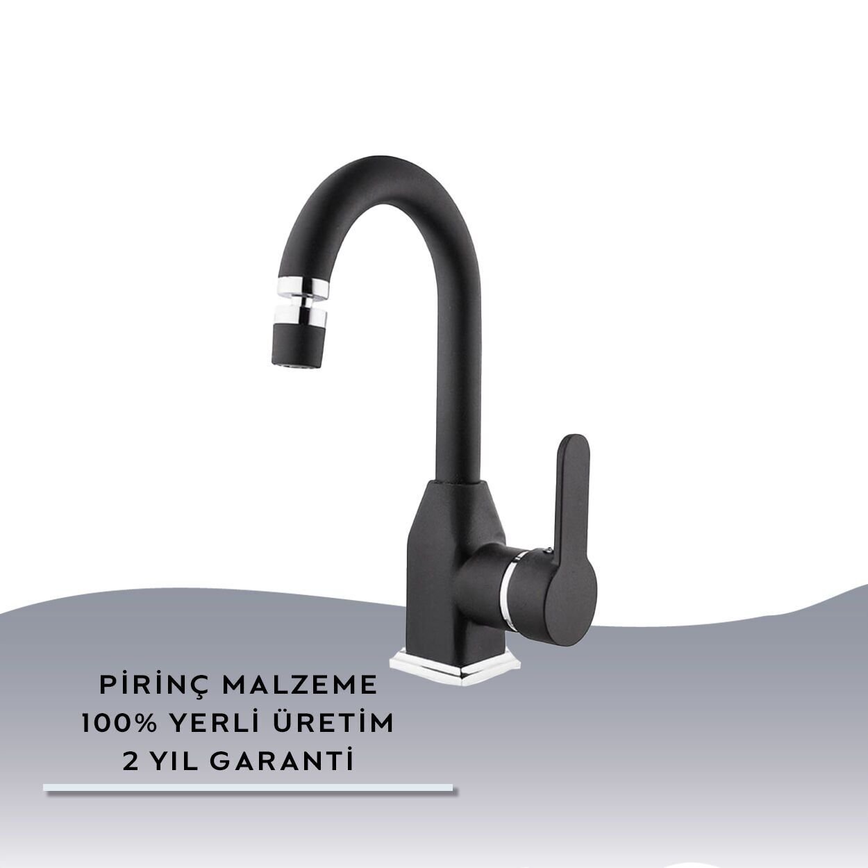 İGK YAPI – KARE KST30010-K Stil Kuğu Lavabo Bataryası