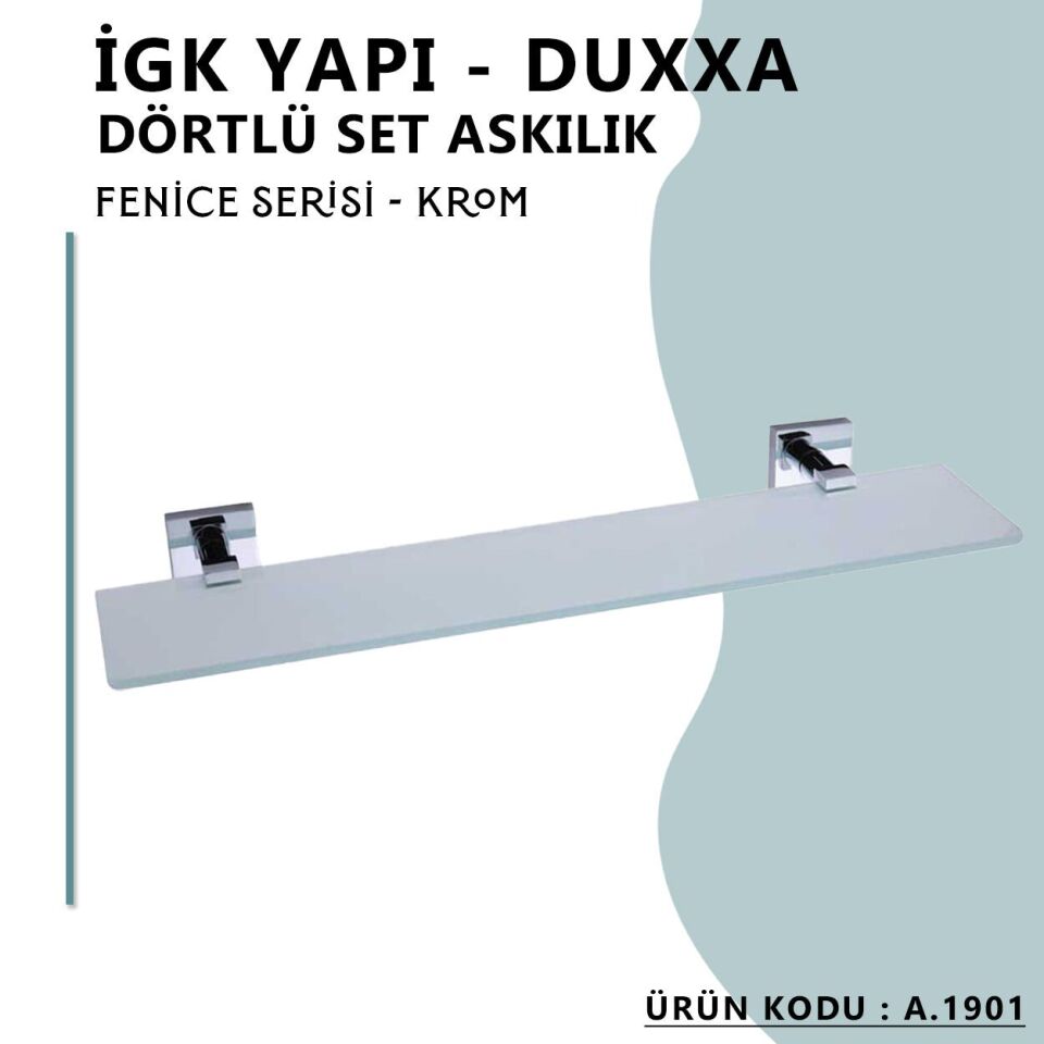 İGK YAPI - Duxxa Fenice Ayna Etajeri Krom (A.1901)